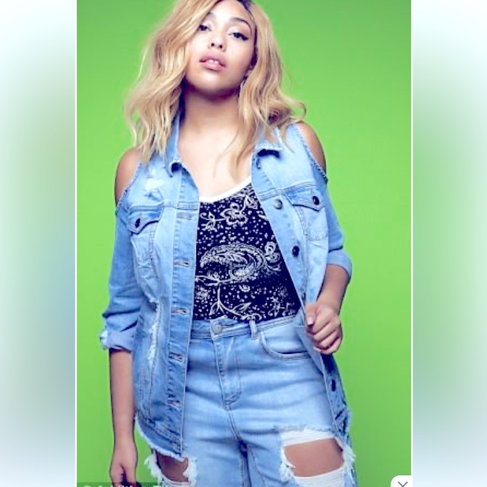 Jordan Woods plus size Jean jacket